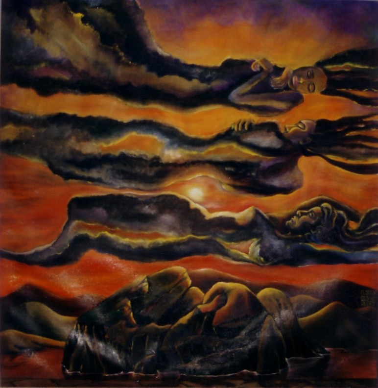El Sueño, 1997 Oleo sobre lienzo. 150x150 cm. The dream, 1997 - oil on canvas, 150.0 x 150.0 cm